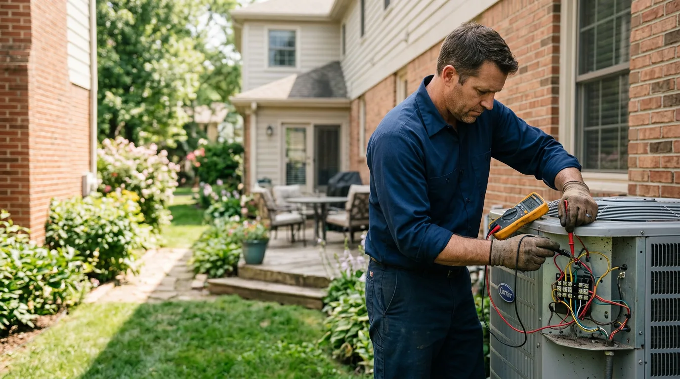 HVAC technician working near West Fulton, NY
